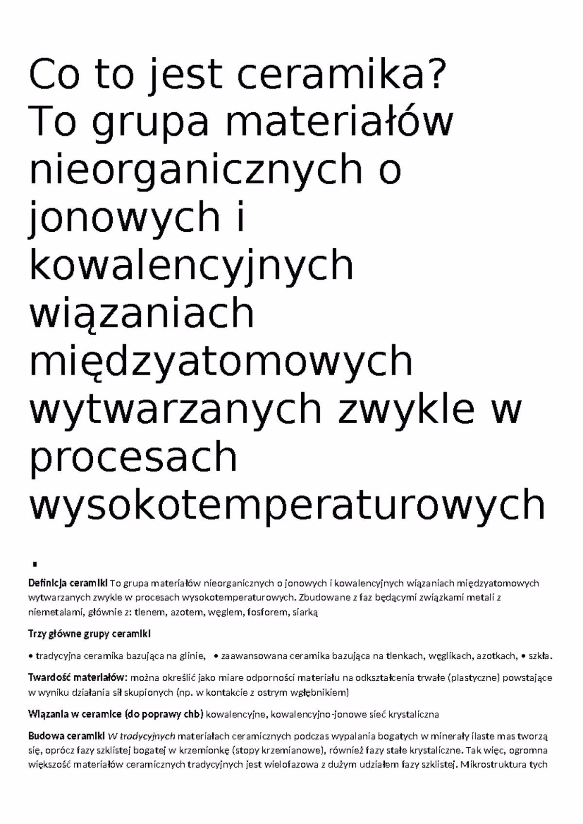 Jakie są zastosowania ceramiki?