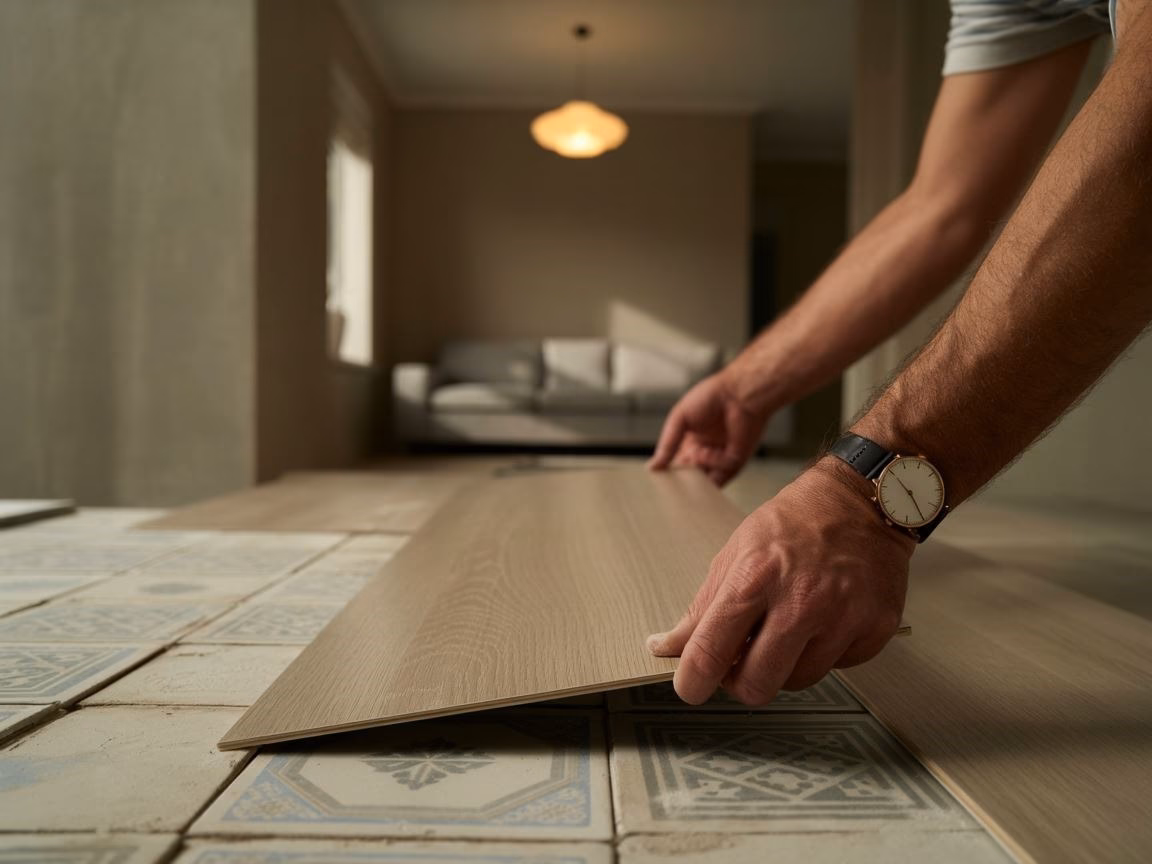 Czy można położyć płytki na panele podłogowe?