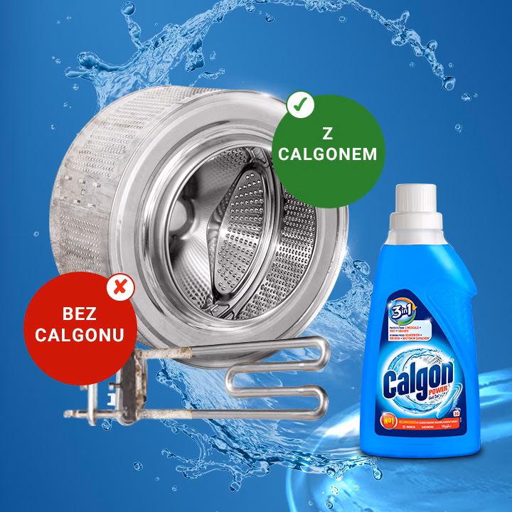 Czy Calgon można wsypać do bębna pralki?
