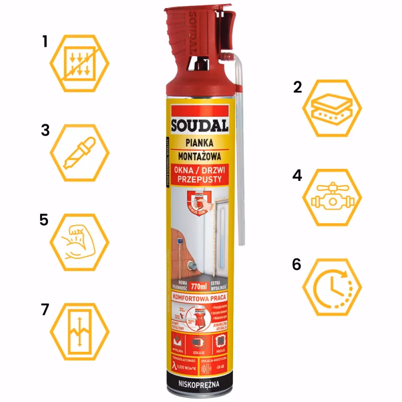 Do czego nie klei się pianka montażowa?